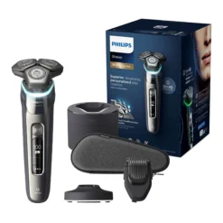 PHILIPS PHILIPS Shaver Series 9000 S9987/59 Rasoir électrique peau sèche et humide avec technologie SkinIQ, chrome foncé